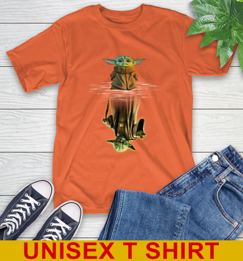 Mandalorian Baby Yoda star wars water reflection T-Shirt 4