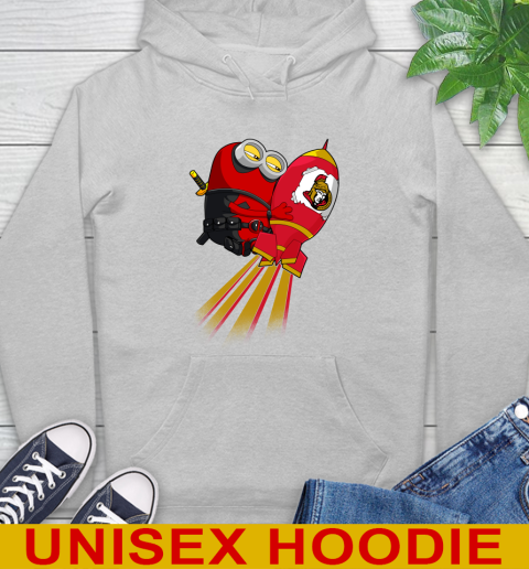 NHL Hockey Ottawa Senators Deadpool Minion Marvel Shirt Hoodie 6