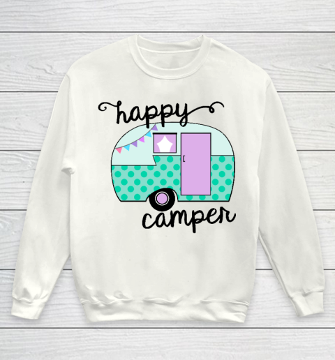 Happy Camper Camping Funny Youth Sweatshirt
