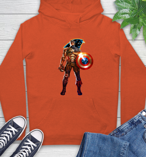 NFL Captain America Marvel Avengers Endgame Football Sports Carolina Panthers Hoodie 5