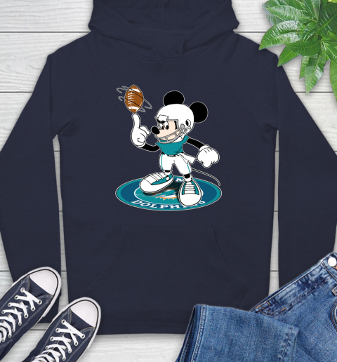 NFL Football Miami Dolphins Cheerful Mickey Disney Shirt Hoodie 4