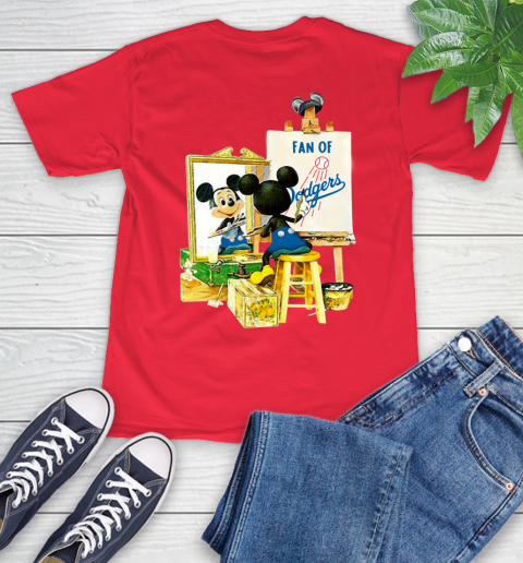 MLB Baseball Los Angeles Dodgers Mickey Drawing Shirt 12