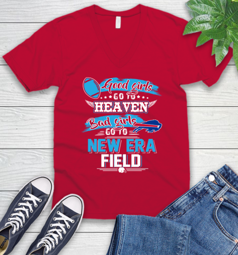 Buffalo Bills NFL Bad Girls Go To New Era Field Shirt V-Neck T-Shirt 6