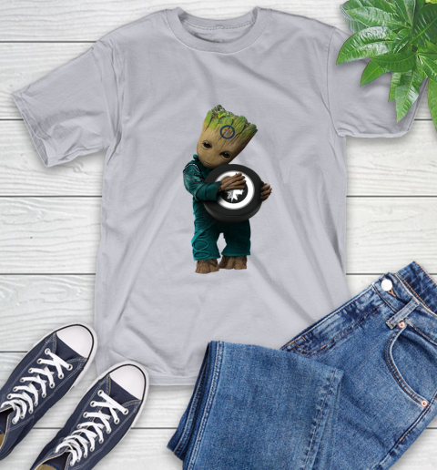 NHL Groot Guardians Of The Galaxy Hockey Sports Winnipeg Jets T-Shirt 6