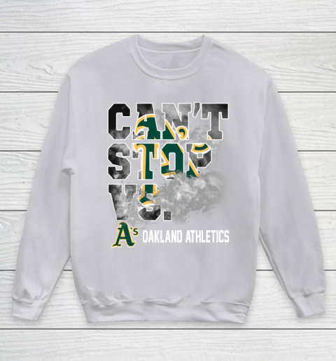 MLB Oakland Athletics Baseball Can't Stop Vs Athletics Youth Sweatshirt 3