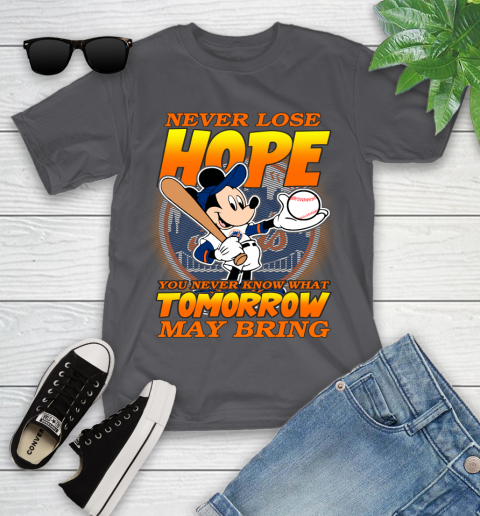 New York Mets MLB Baseball Mickey Disney Never Lose Hope Youth T-Shirt 6