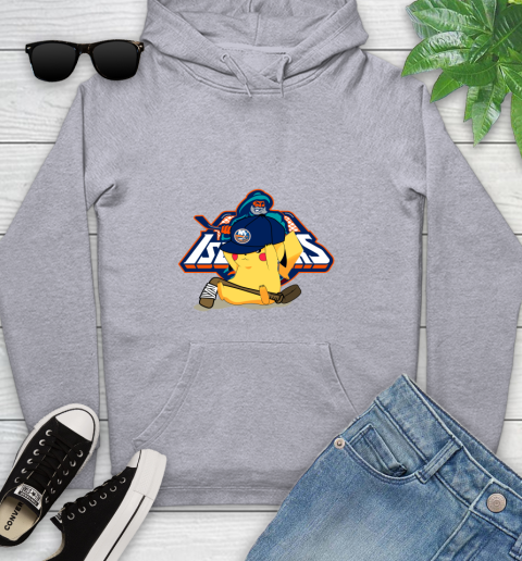 NHL Pikachu Hockey Sports New York Islanders Youth Hoodie 6