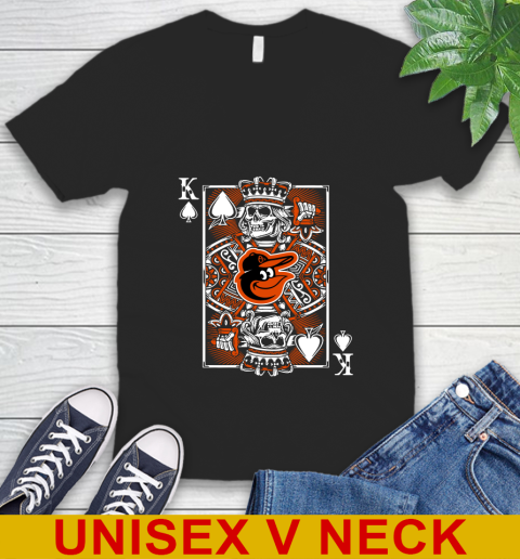 Baltimore Orioles MLB Baseball The King Of Spades Death Cards Shirt V-Neck T-Shirt