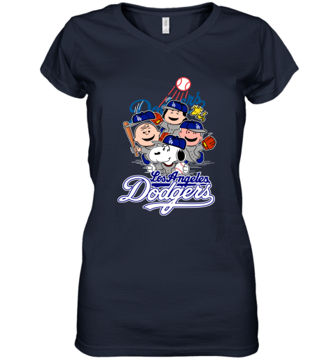 MLB Los Angeles Dodgers Snoopy Woodstock The Peanuts Movie Baseball T Shirt  - Rookbrand