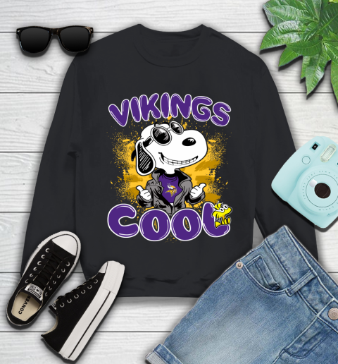 NFL Football Minnesota Vikings Cool Snoopy Shirt Youth Sweatshirt