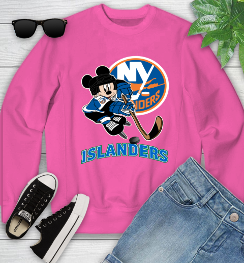 NHL New York Islanders Mickey Mouse Disney Hockey T Shirt Youth Sweatshirt 7