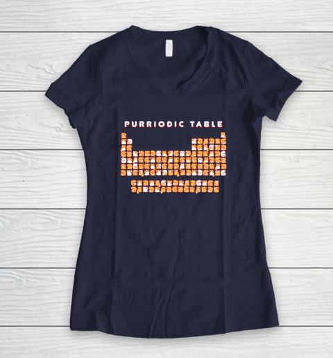 Purriodic Table Cat Funny Women's V-Neck T-Shirt 7
