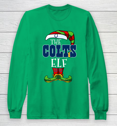Indianapolis Colts Christmas ELF Funny NFL Long Sleeve T-Shirt 4