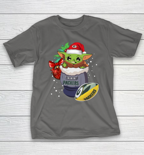 Green Bay Packers Christmas Baby Yoda Star Wars Funny Happy NFL T-Shirt 9