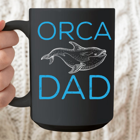 Funny Orca Lover Graphic for Boys Men Dads Whale Ceramic Mug 15oz