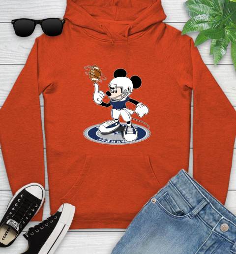 NFL Football Seattle Seahawks Cheerful Mickey Disney Shirt Youth Hoodie 5