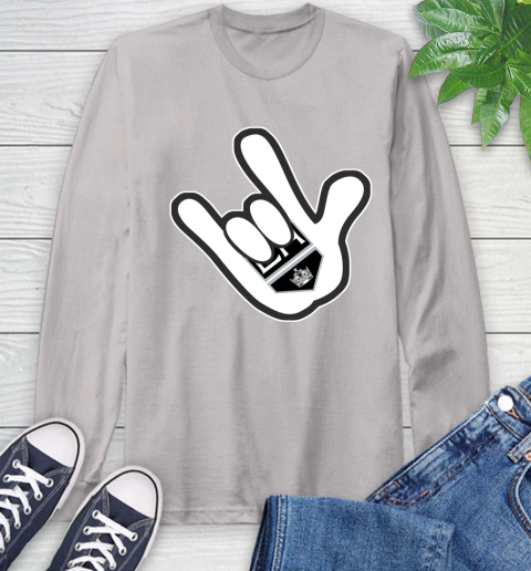 Los Angeles Kings NHL Hockey Mickey Rock Hand Disney Long Sleeve T-Shirt 12
