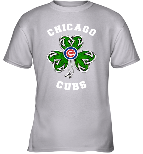 MLB Chicago Cubs Three Leaf Clover St Patrick's Day Baseball Sports Youth T- Shirt