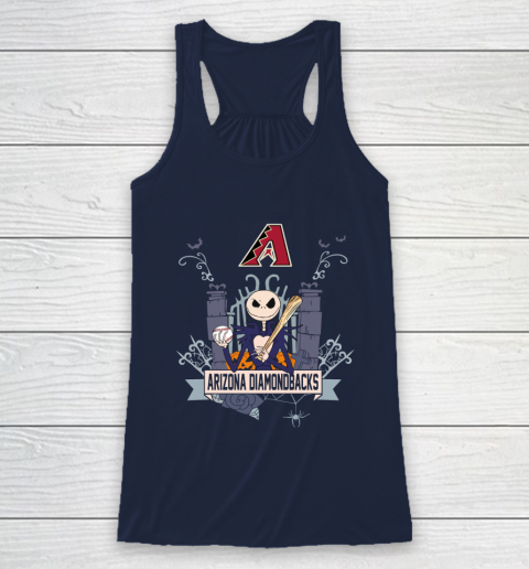 MLB Arizona Diamondbacks Baseball Jack Skellington Halloween Racerback Tank 8