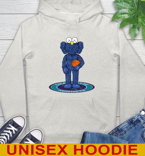NBA Basketball Charlotte Hornets Kaws Bff Blue Figure Shirt Hoodie 12