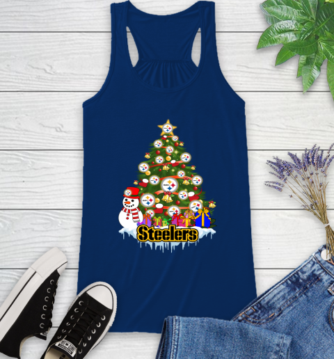 Pittsburgh Steelers Merry Christmas NFL Football Sports Racerback Tank 9