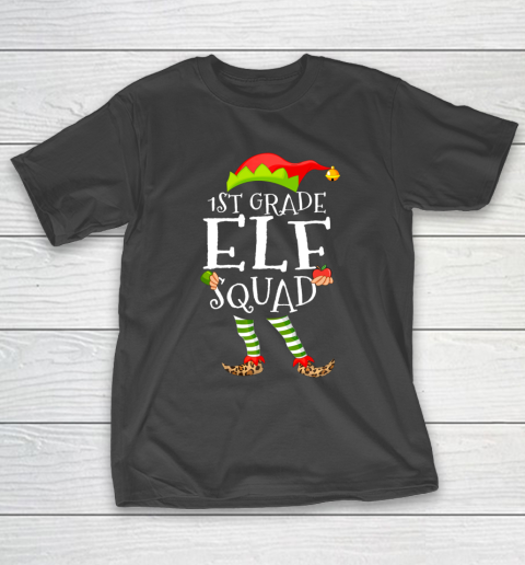 1st Grade Elf Squad Funny Elementary Teacher Christmas Gifts T-Shirt
