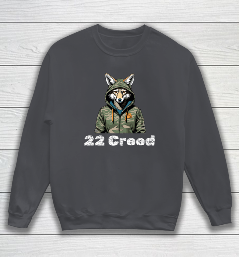 Coyote in Hood 22 Creed Graphic Hunting Sweatshirt 3
