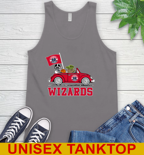 NBA Basketball Washington Wizards Darth Vader Baby Yoda Driving Star Wars Shirt Tank Top 7