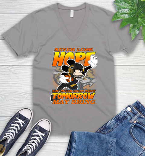 Jacksonville Jaguars NFL Football Mickey Disney Never Lose Hope V-Neck T-Shirt 3