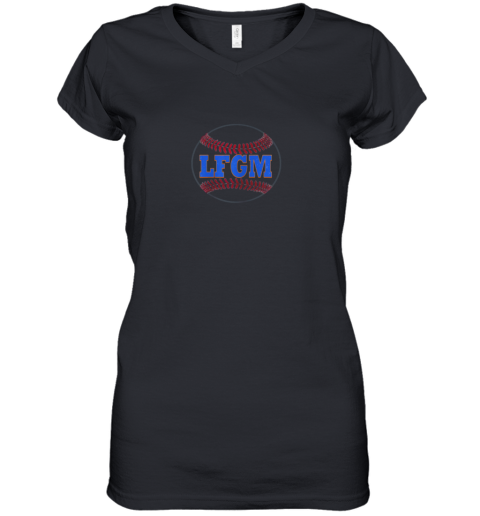LFGM Baseball New York Women's V-Neck T-Shirt