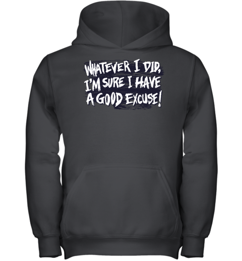 Whatever I Did I'm Sure I Have A Good Excuse Youth Hoodie
