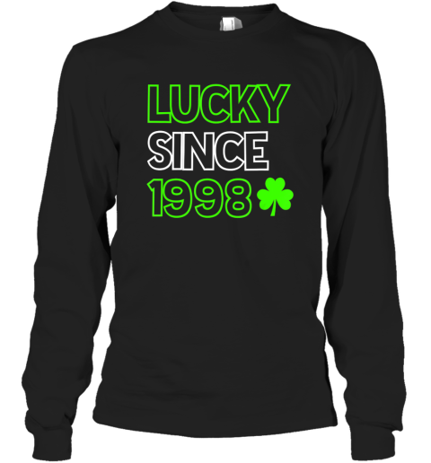 22nd Birthday St Patricks Lucky Since 1998 22 Years Old Long Sleeve T-Shirt