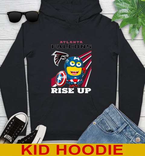 NFL Football Atlanta Falcons Captain America Marvel Avengers Minion Shirt Youth Hoodie