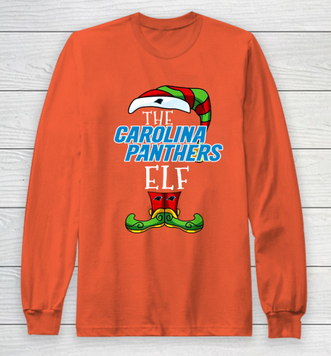 Carolina Panthers Christmas ELF Funny NFL Long Sleeve T-Shirt 3