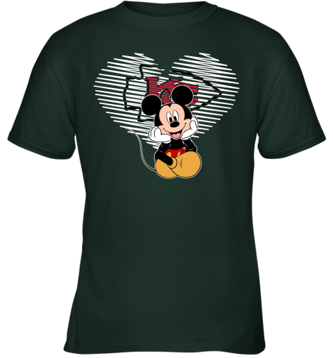 NFL Kansas City Chiefs The Heart Mickey Mouse Disney Football T Shirt o7YHFpPnvuq youth t shirt 26 95 151514 front forest green