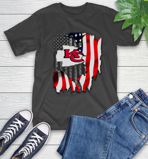 Kansas City Chiefs NFL Football American Flag T-Shirt
