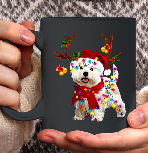 Santa westie dog gorgeous reindeer Light Christmas Ceramic Mug 11oz