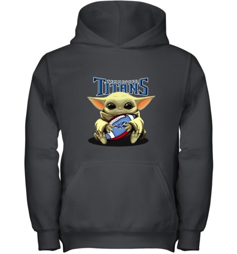 Baby Yoda Loves The Tennessee Titans vbzo baby yoda loves the tennessee titans youth hoodie 43 front black