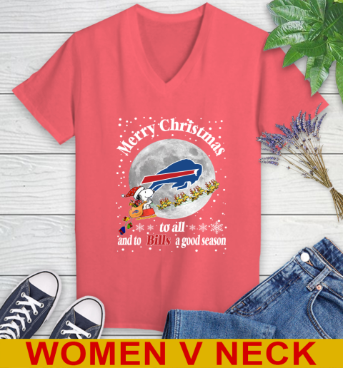 Buffalo Bills Merry Christmas To All And To Bills A Good Season NFL Football Sports Women's V-Neck T-Shirt 6