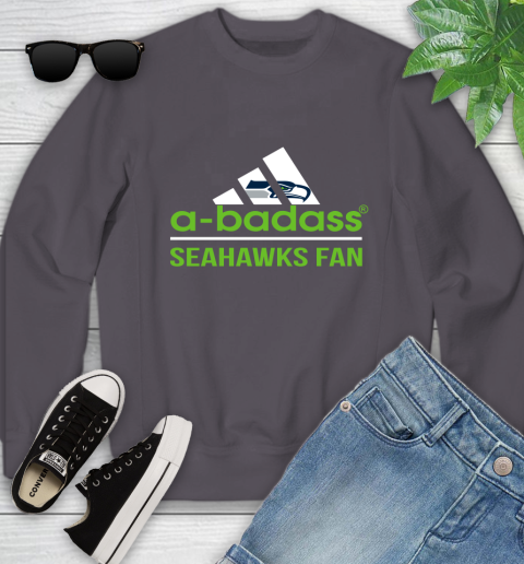 Seattle Seahawks NFL Football A Badass Adidas Adoring Fan Sports Youth Sweatshirt 5
