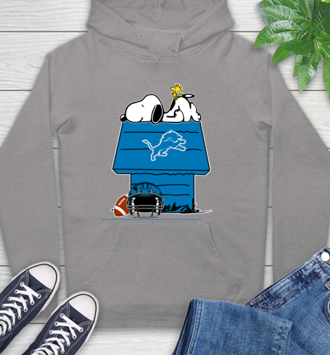 Detroit Lions NFL Football Snoopy Woodstock The Peanuts Movie Hoodie 6