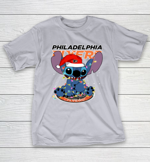 Philadelphia Flyers NHL Hockey noel stitch Christmas T-Shirt 4