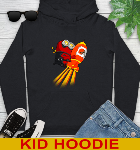 NFL Football Cleveland Browns Deadpool Minion Marvel Shirt Youth Hoodie