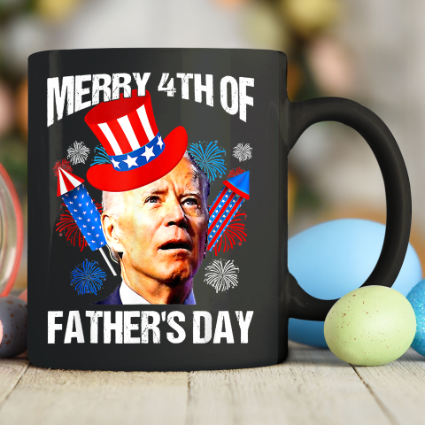 Joe Biden Confused Merry 4th Of Fathers Day Fourth Of July Ceramic Mug 11oz