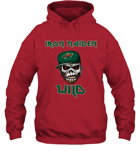 NHL Minnesota Wild Iron Maiden Rock Band Music Hockey Sports 5NsAZMwQ2G4 hoodie 23 95 151514 front red