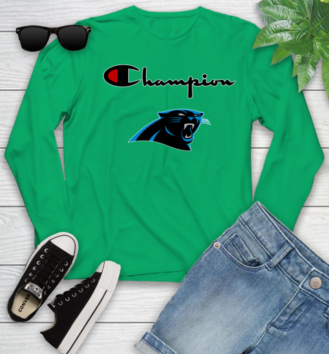 NFL Football Carolina Panthers Champion Shirt Youth Long Sleeve 4