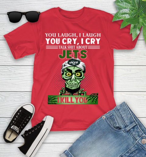 NFL Talk Shit About New York Jets I Kill You Achmed The Dead Terrorist Jeffrey Dunham Football Youth T-Shirt 13