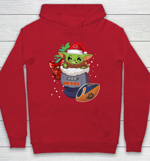 Chicago Bears Christmas Baby Yoda Star Wars Funny Happy NFL Hoodie 10