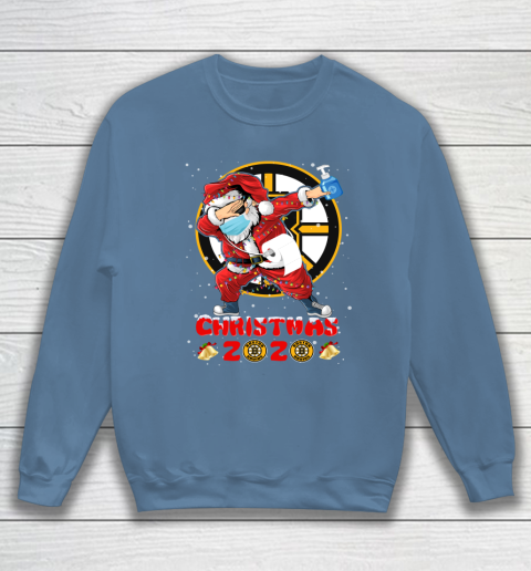 Boston Bruins Funny Santa Claus Dabbing Christmas 2020 NHL Sweatshirt 6
