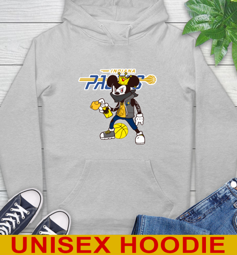 Indiana Pacers NBA Basketball Mickey Peace Sign Sports Hoodie 6